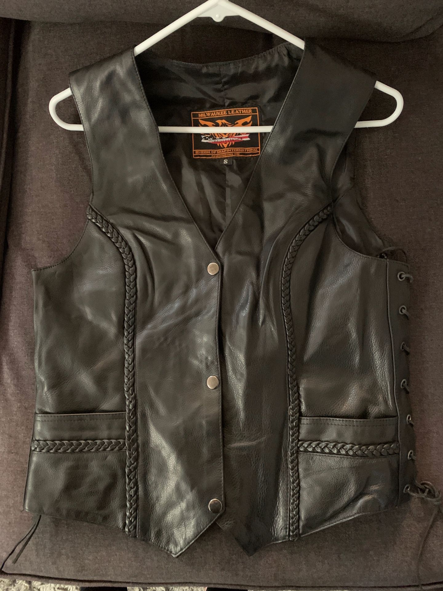Leather Motorcycle vest
