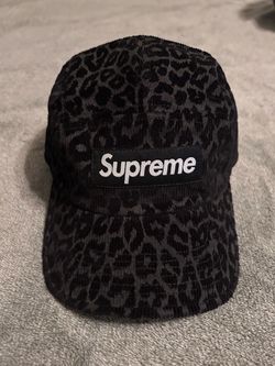 Supreme Leopard Print Camp Cap