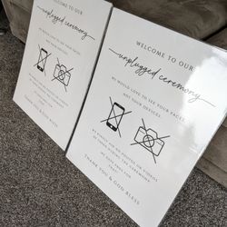 Unplugged Ceremony Signs