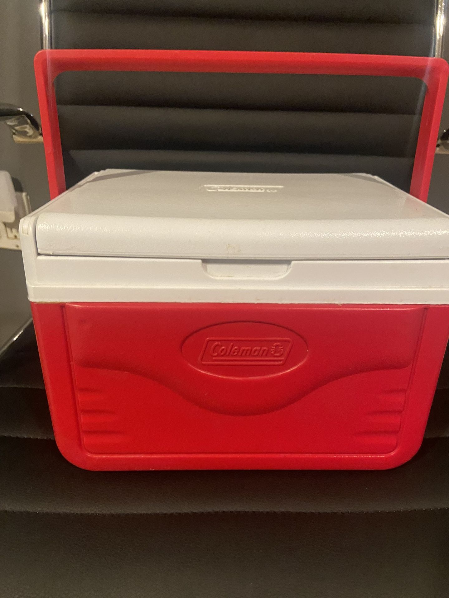 Coleman Red & White Small Cooler