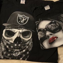 Raiders XL Tshirt & Raiders Med Tshirt Both $30