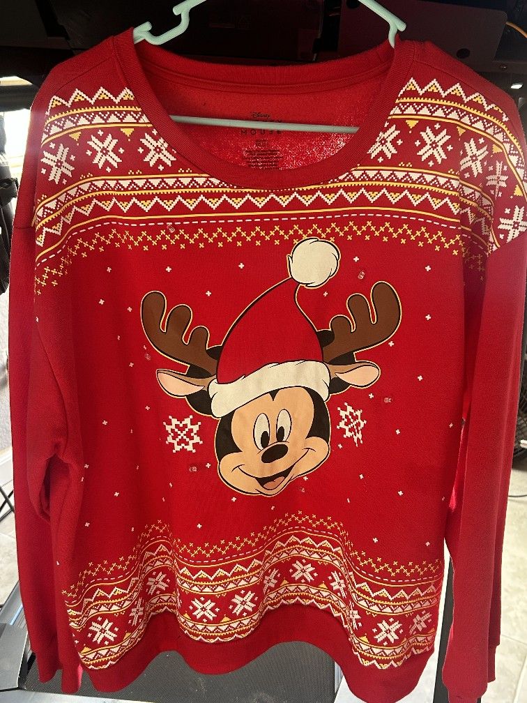 Women's Mickey Christmas Sweater Lights Up
