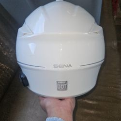 Medium SENA Motorcycle Helmet White