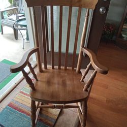 Jack Post Knollwood Natural Wood Frame Rocking Chair