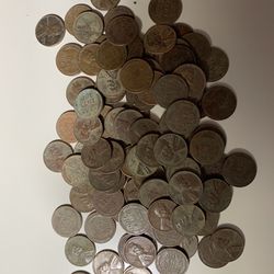 Old 1958 Wheat Pennies 
