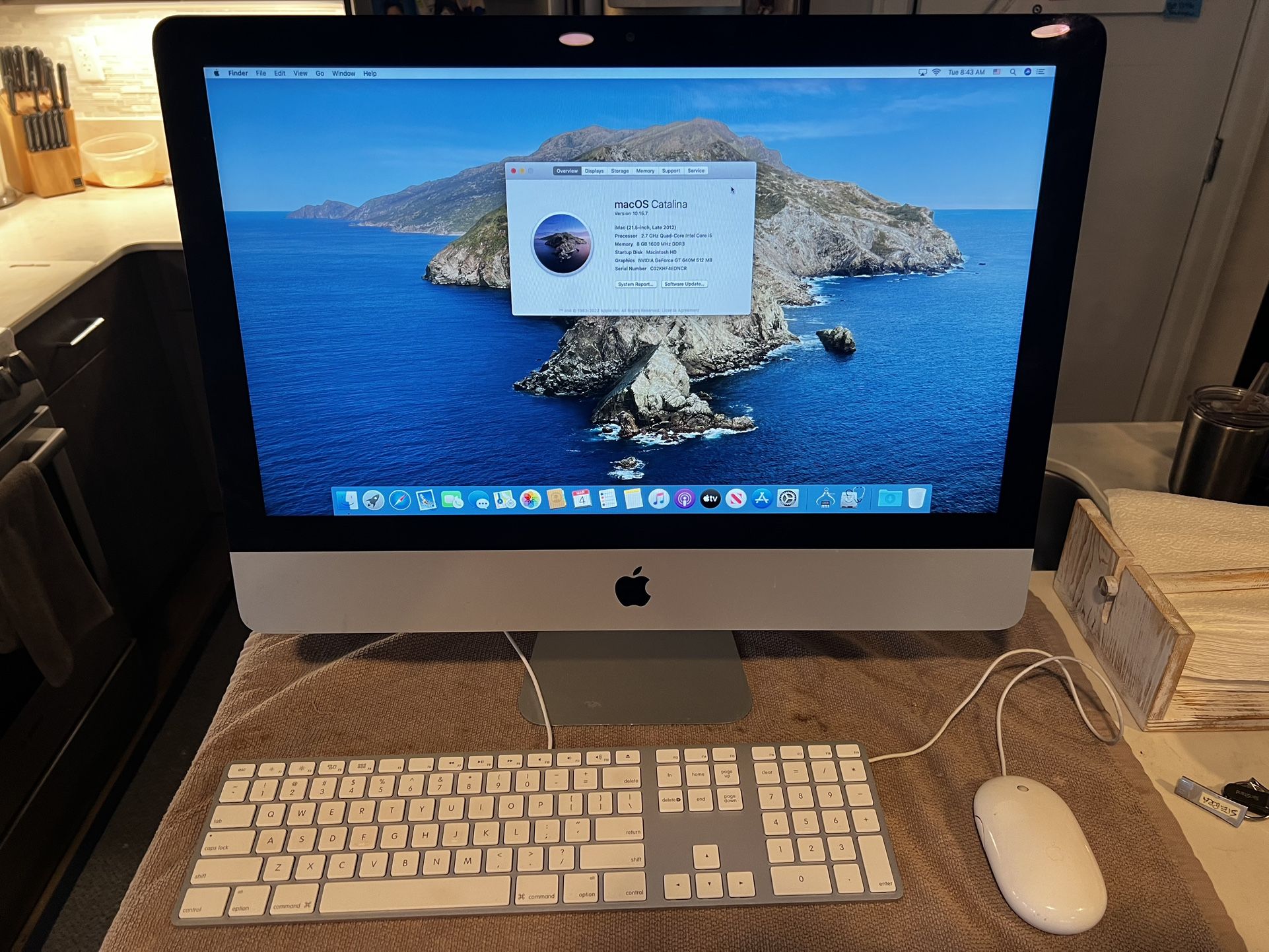Two Apple iMacs 21.5-inch, A1418 EMC 2544 Late 2012 Different Configurations With Keyboard & Mouse