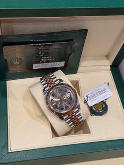 Rolex Datejust Wimbledon dial 41mm two tone rose gold