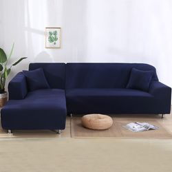 Navy Blue Stretch Sofa Cover