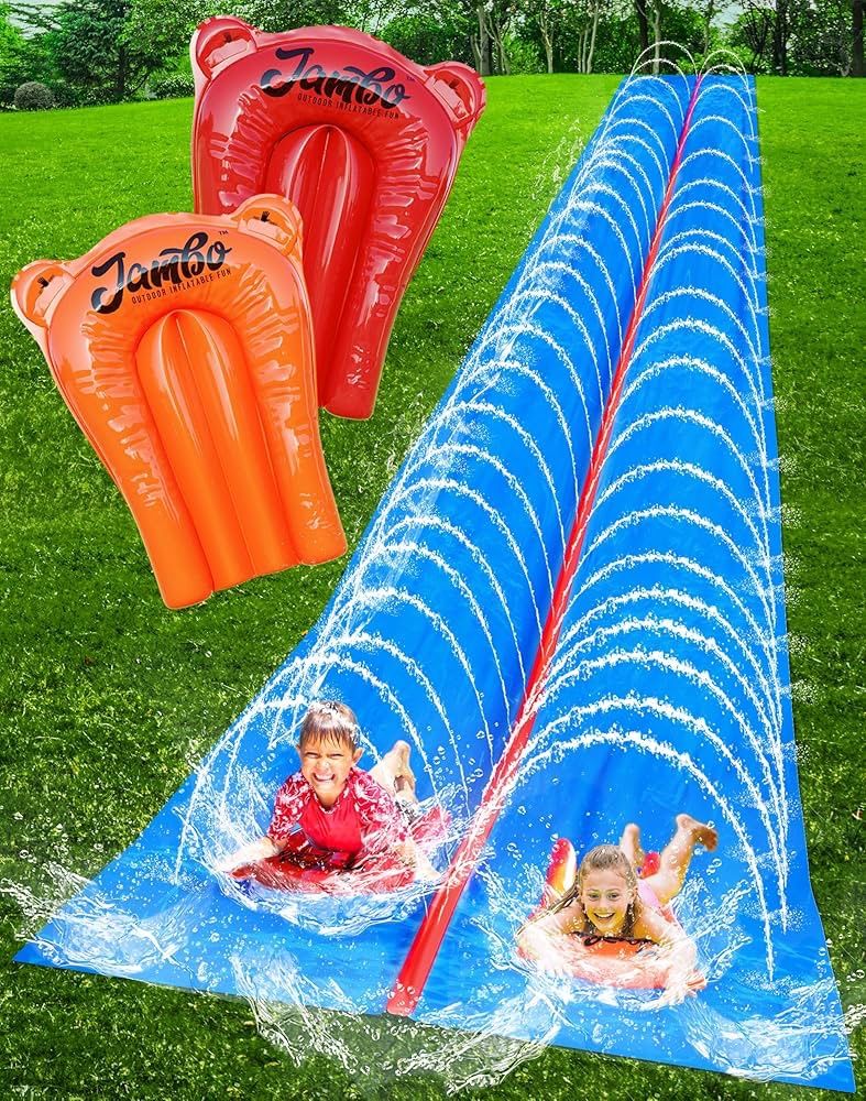 40FT Mega Slip Splash and Slide with 2 Bodyboards