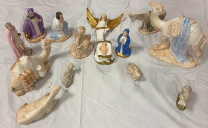 Ceramic Nativity Scene Figurine Set