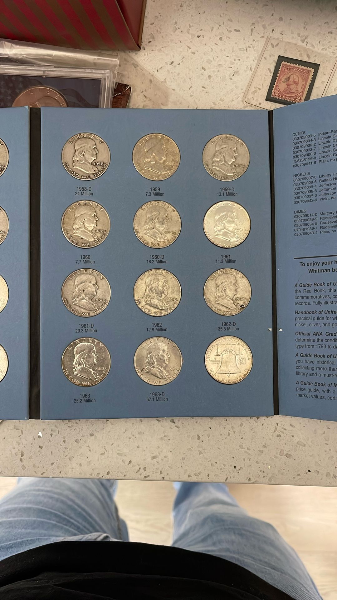 1(contact info removed) Franklin Silver Half Dollar Complete Set