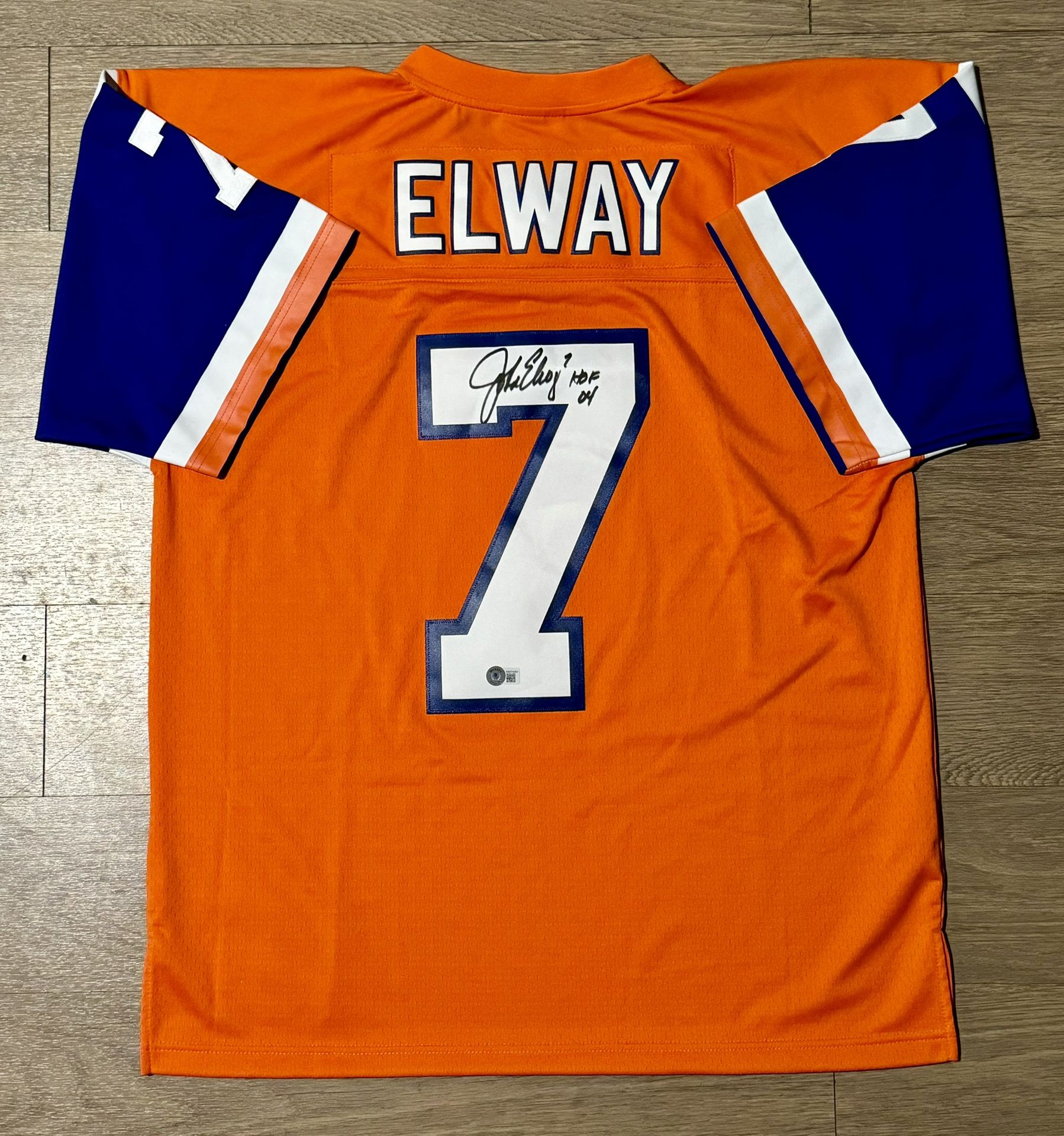 Denver Broncos John Elway Authentic Signed Mitchell & Ness Throwback Jersey 