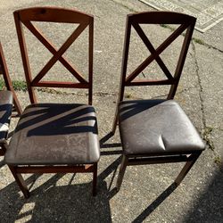 vintage wooden folding chairs 