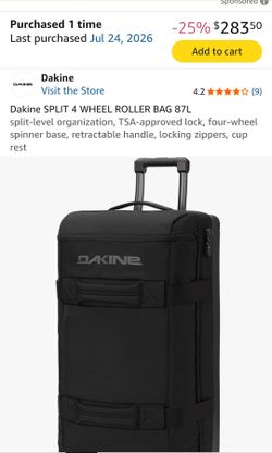 Dakine 87l 4 wheel roller suitcase