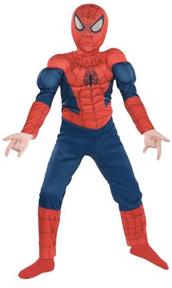 Suit Yourself Classic Spider-Man Muscle Halloween Costume for Boys, Includes Headpiece