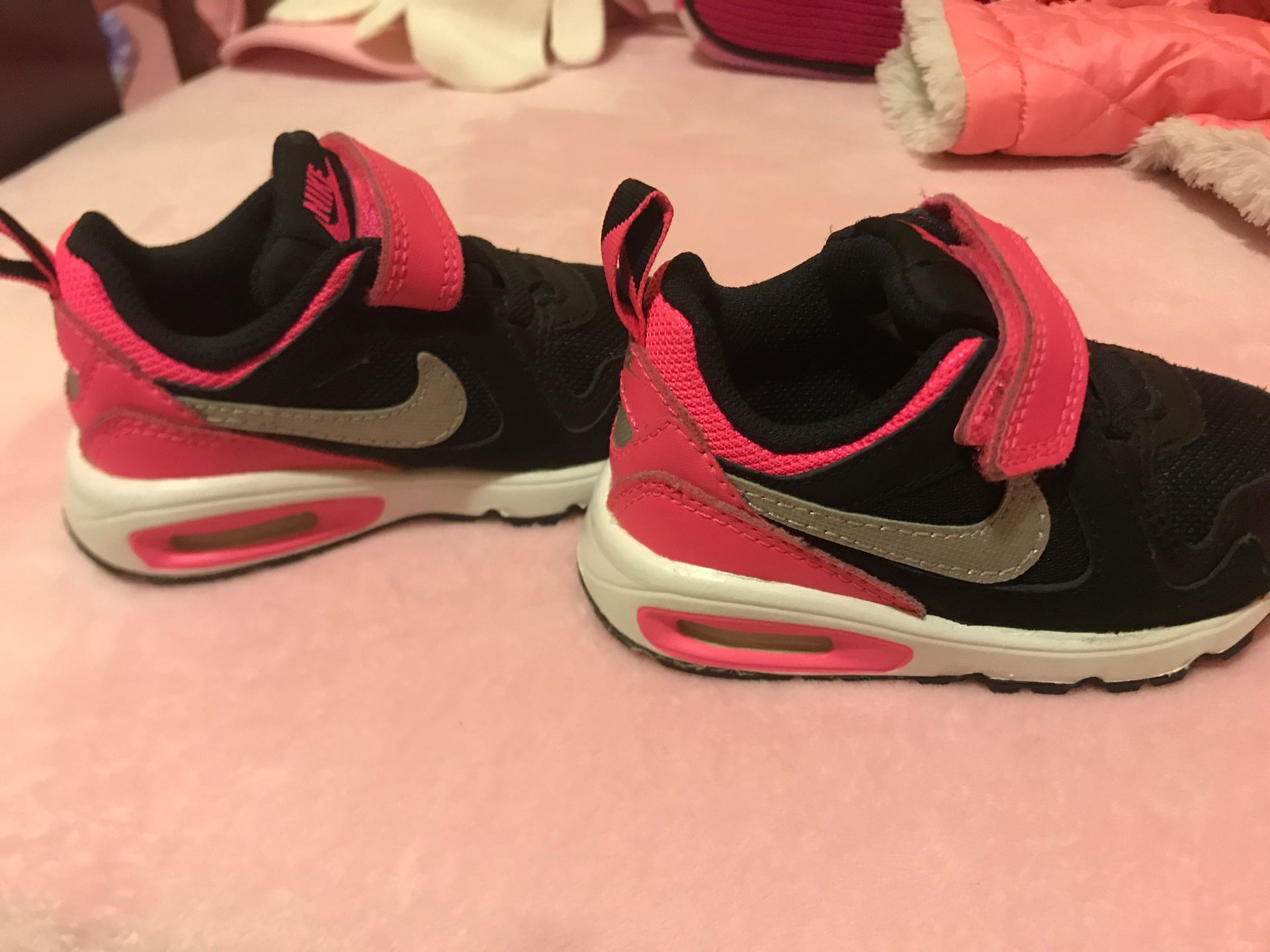 Nike hot pink and black sneakers