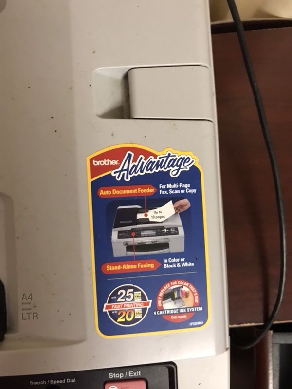 Brother printer, fax,copy and scan machine