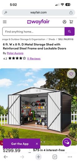 6x8 shed for sale
