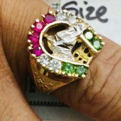 10K Solid Gold Ring For Wedding 6.3Gr Size 12