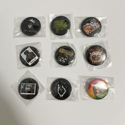 Music Pin Back Buttons 