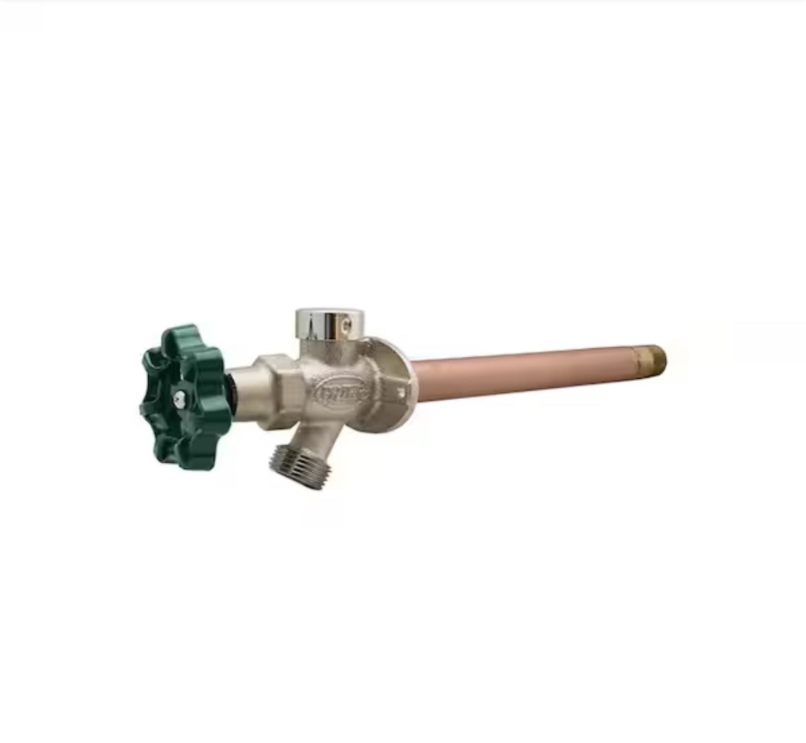 Prier Products 1/2 in. x 8 in. Brass MPT x SWT Heavy-Duty Frost Free Anti-Siphon Outdoor Wall Hydrant