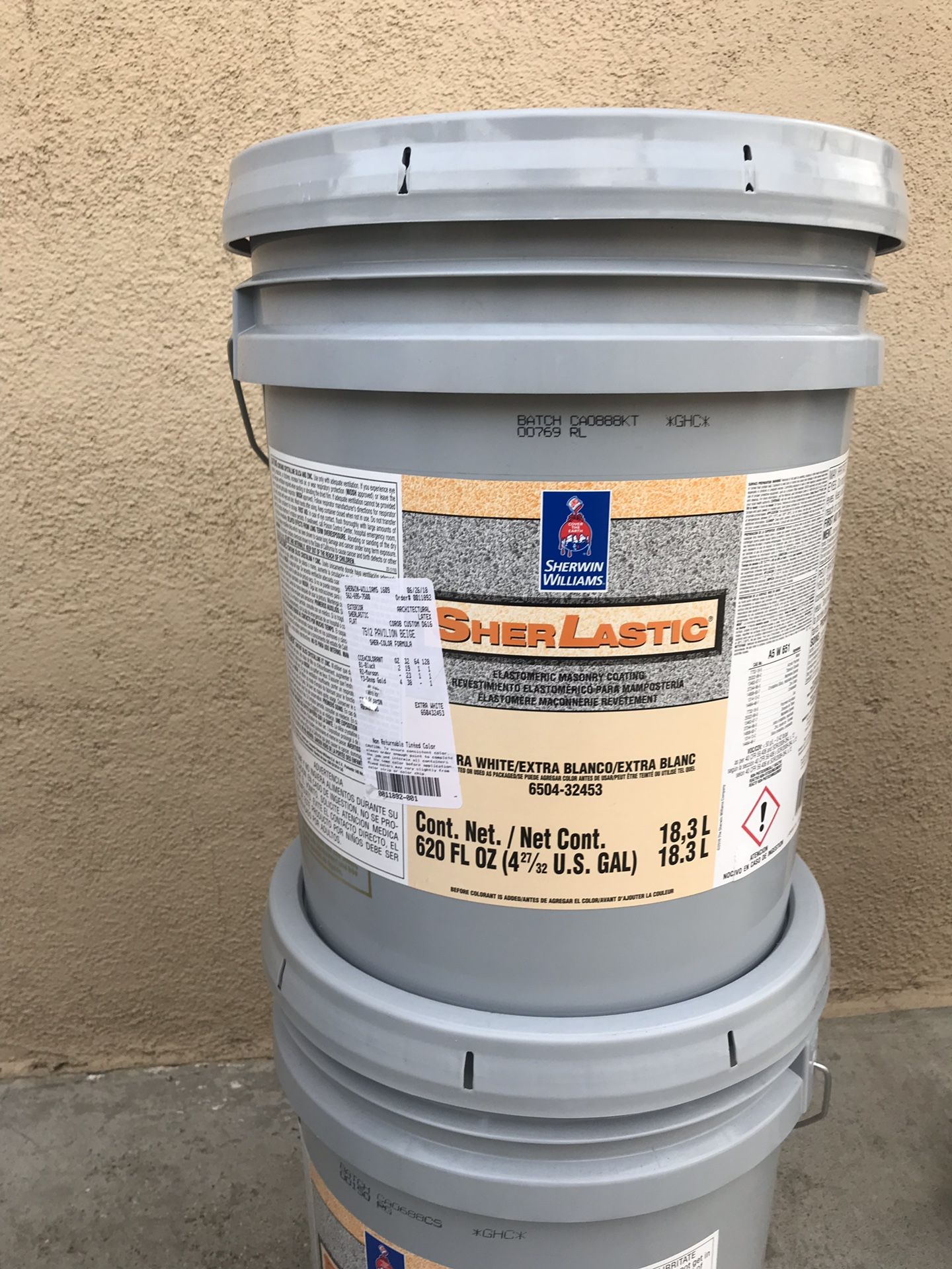 Sherwin Williams Brand New Sher Lastic Elastomeric Masonry Coating