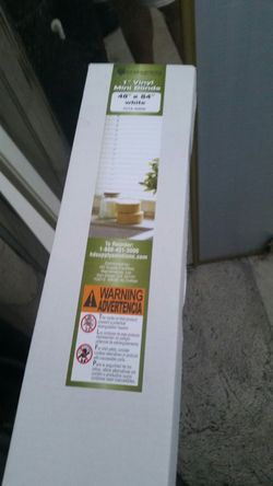 1" Vinyl míni blinds 48x84 white