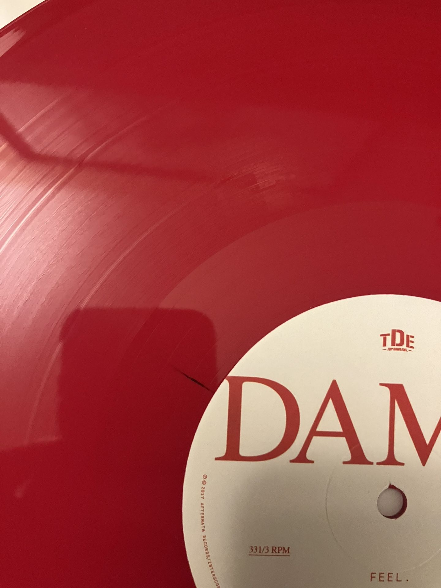 Kendrick Lamar Damn - Red Vinyl - SIGNED / AUTOGRAPHED - Limited