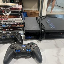 PlayStation 2     Black PS2  - Games /Controllers