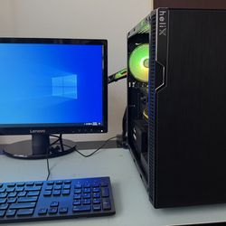 RGB Gaming PC + Monitor – 16GB RAM SSD – Fortnite Ready