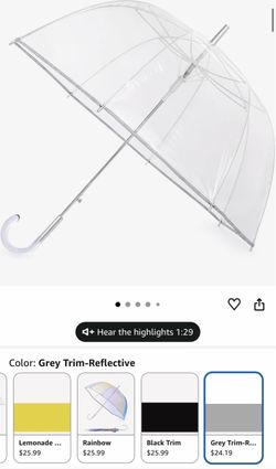 Grey trim reflective umbrella