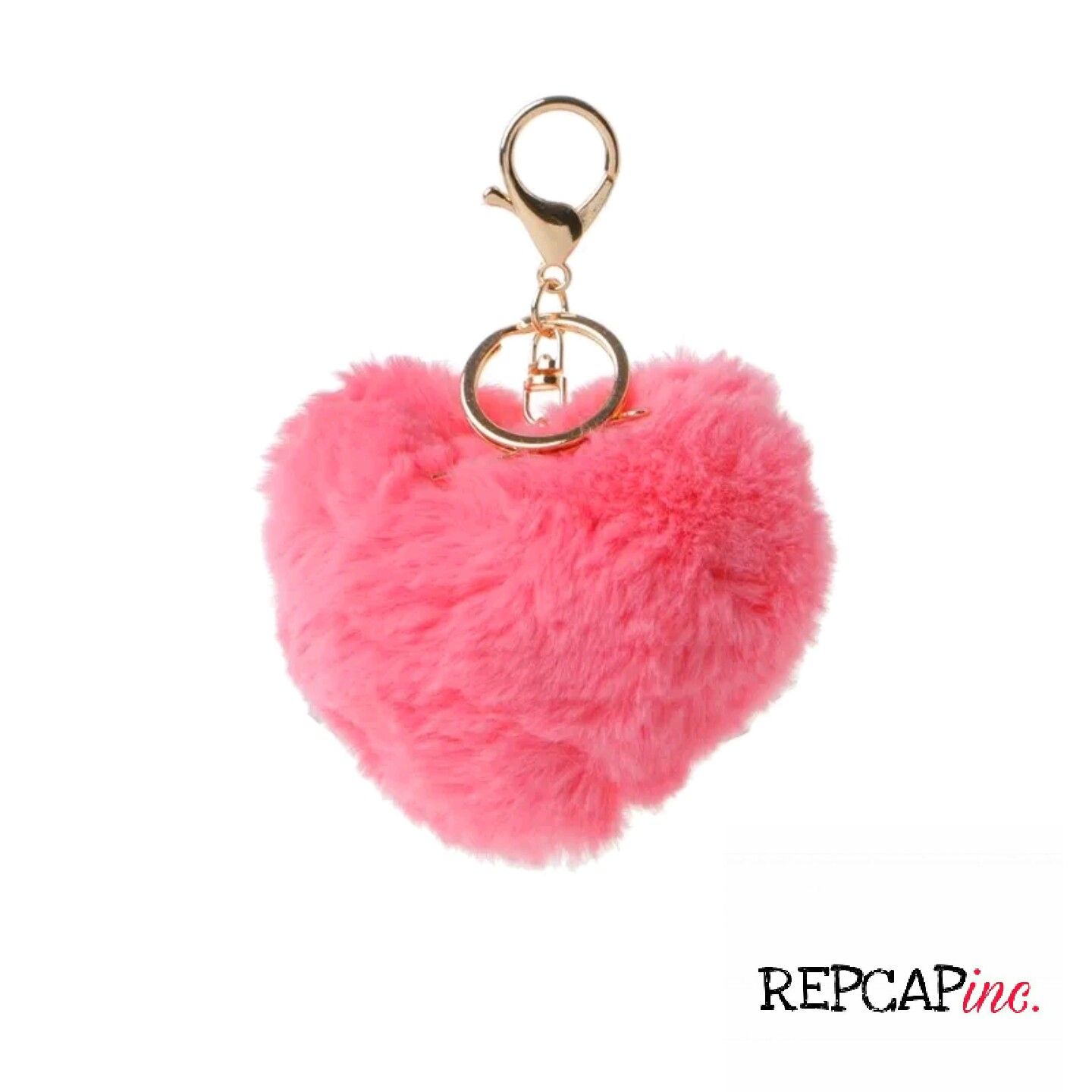 Heart Fluffy Fur Handbag Charm
