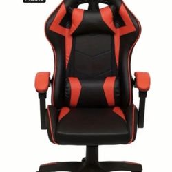 Computer Executive Desk Office Chair, with Lumbar Support, Headrest ,Black and Red