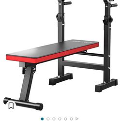 Barbell Set (60lbs) And Adjustable Bench 