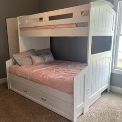 Lightly Used Kids Bunk Bed Set With Dresser