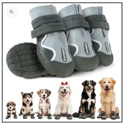 Pet boots, paw protectors, large dogs, All Terrain Boots, rubber sole for grip, reflective straps, hot cement, sensitive paws, hiking, green boots,  s