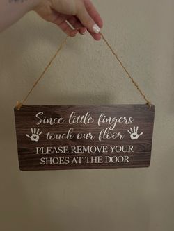 No shoes sign