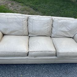 Two Leather Sofas
