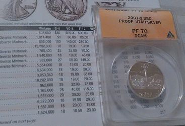 Utah Silver Coin (90% Silver Authenticated And Guaranteed )