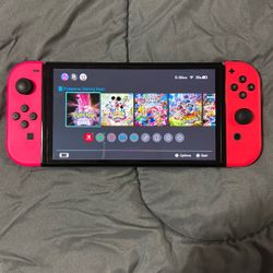 Nintendo Switch OLED With Pokémon shining Pear