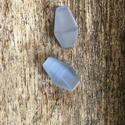 Coffin Grey Cats Eye Stone Plugs 
