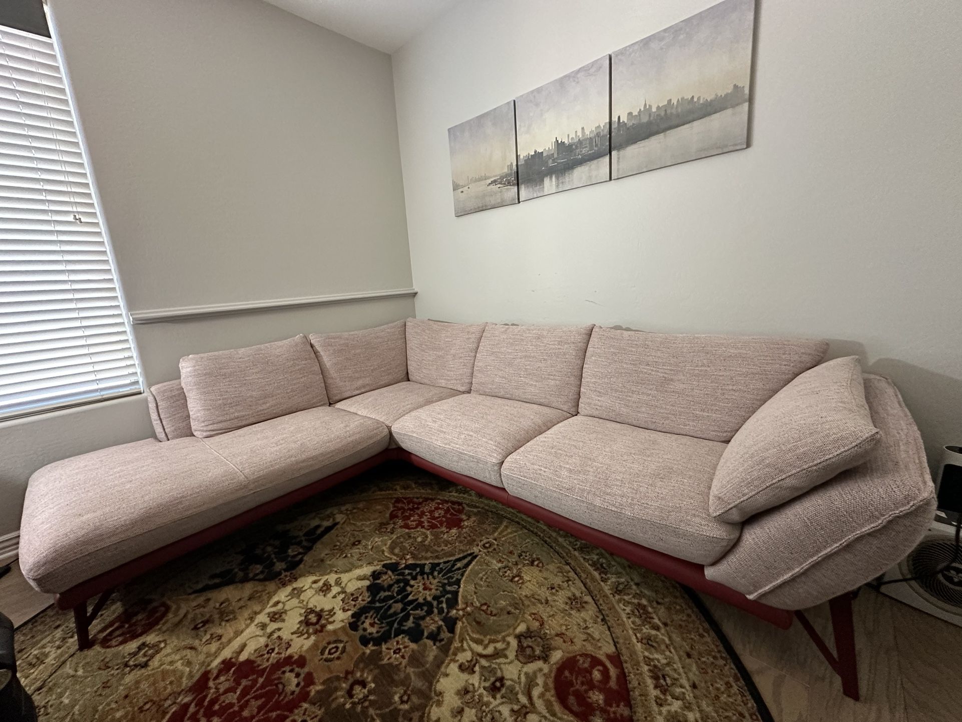 EgoItaliano Giada Modern Fabric Sofa