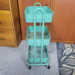 Like New Wheeled Metal Cart 