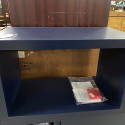 CRATE & BARREL Ascend Blue Open Bookcase