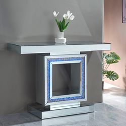 New LED Mirrored Crushed Diamonds Console Table K Furniture And More 