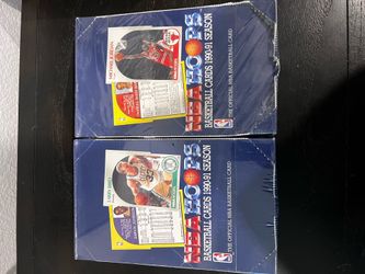 Basketball cards, sealed boxes selling both together