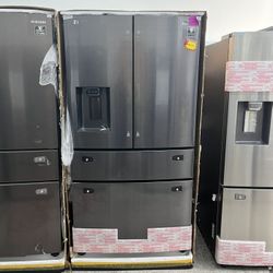 counter depth samsung french door refrigerator in black stainless