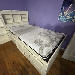 Twin Bed With Frame And Bedroom Set 