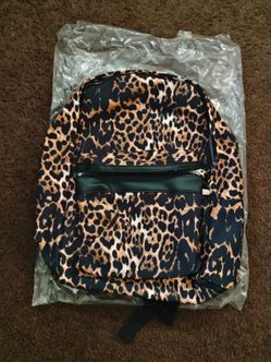 Leopard printed backpack