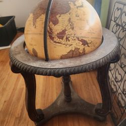 Globe, Wooden Stand
